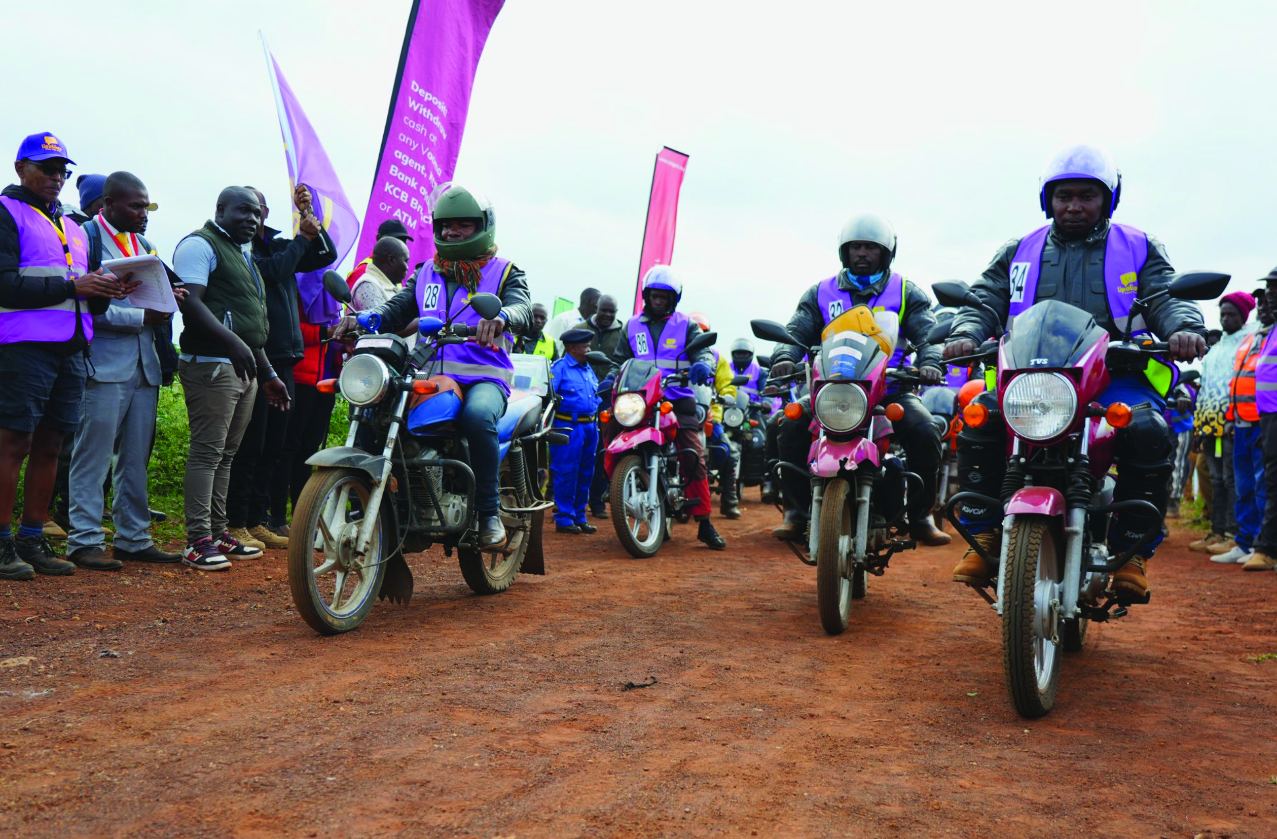 Boda boda riders at an Abiria Ni Mayai activation