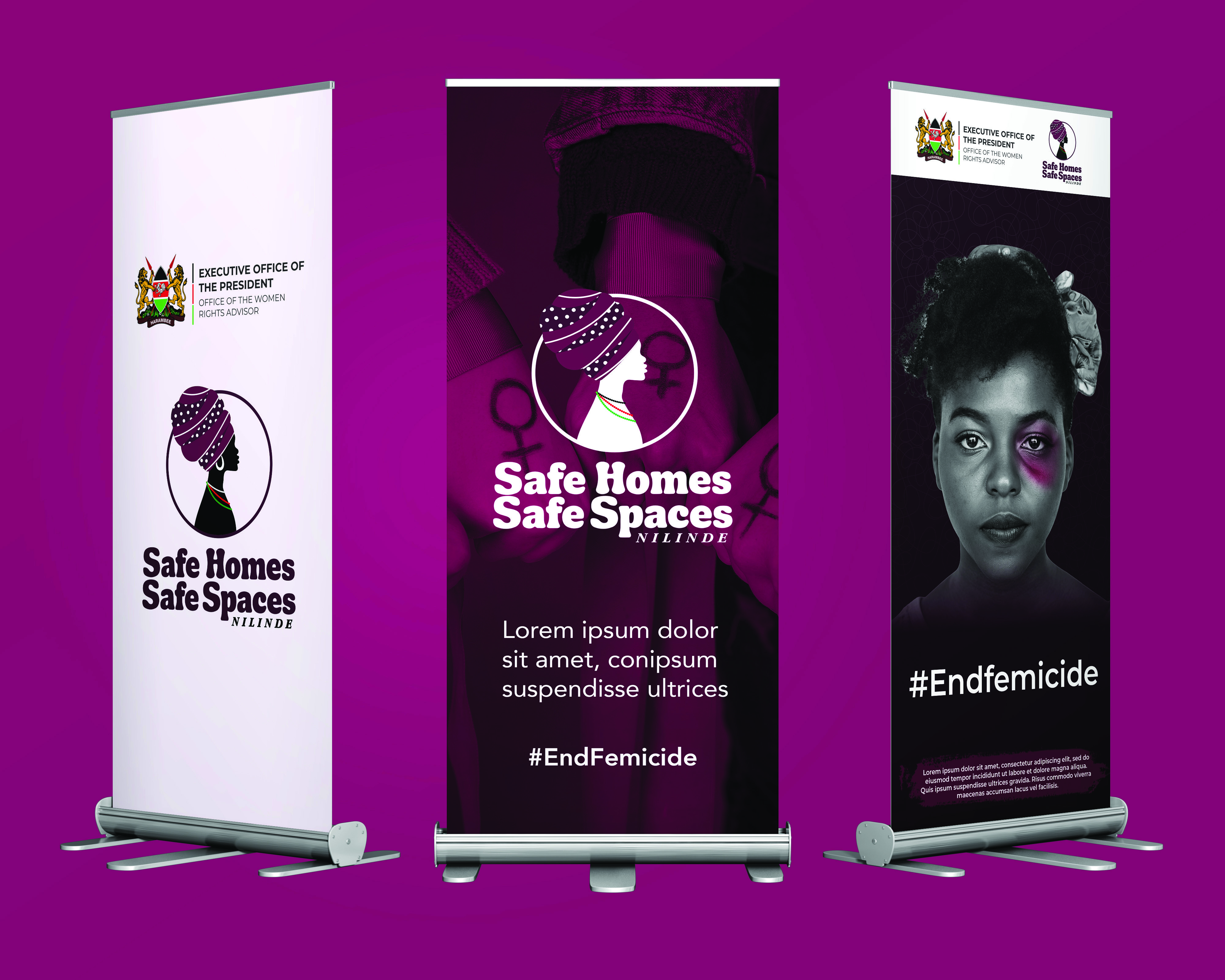 Safe Homes Safe Spaces campaign banners